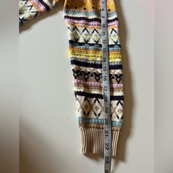 Minnie Rose Cotton Fairisle Crew Size Small - Picture 6 of 9